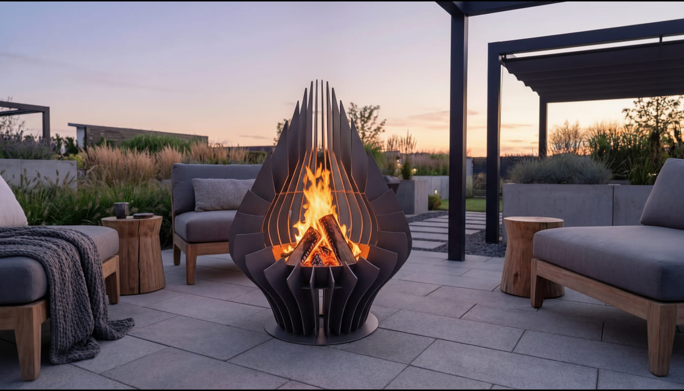 Drop Fire Pit. DXF, SVG files for plasma, laser cutting