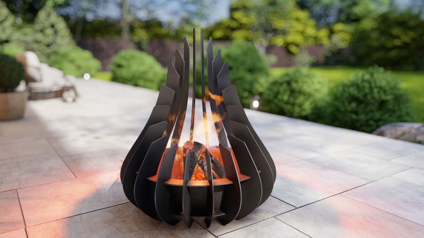 Drop Fire Pit V2. DXF, SVG files for plasma, laser cutting. Фото 2