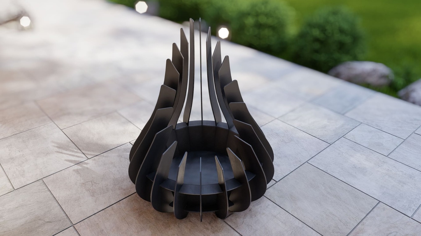 Drop Fire Pit V2. DXF, SVG files for plasma, laser cutting. Фото 10
