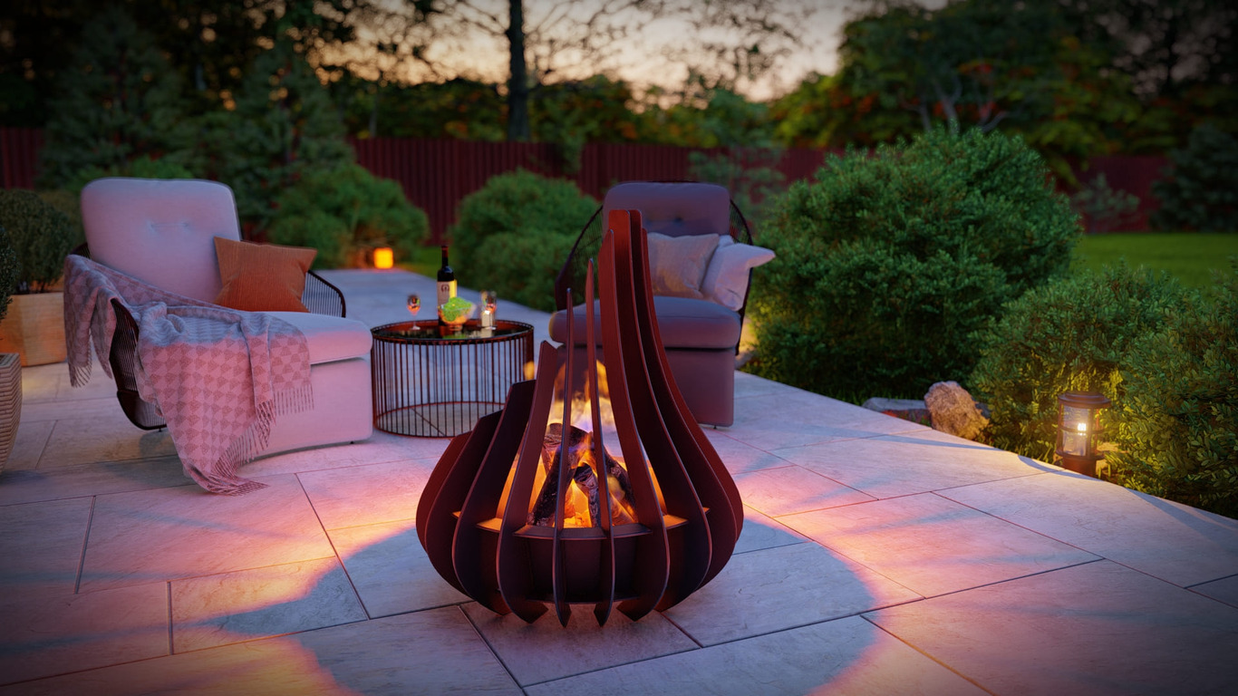 Drop Fire Pit V2. DXF, SVG files for plasma, laser cutting. Фото 4