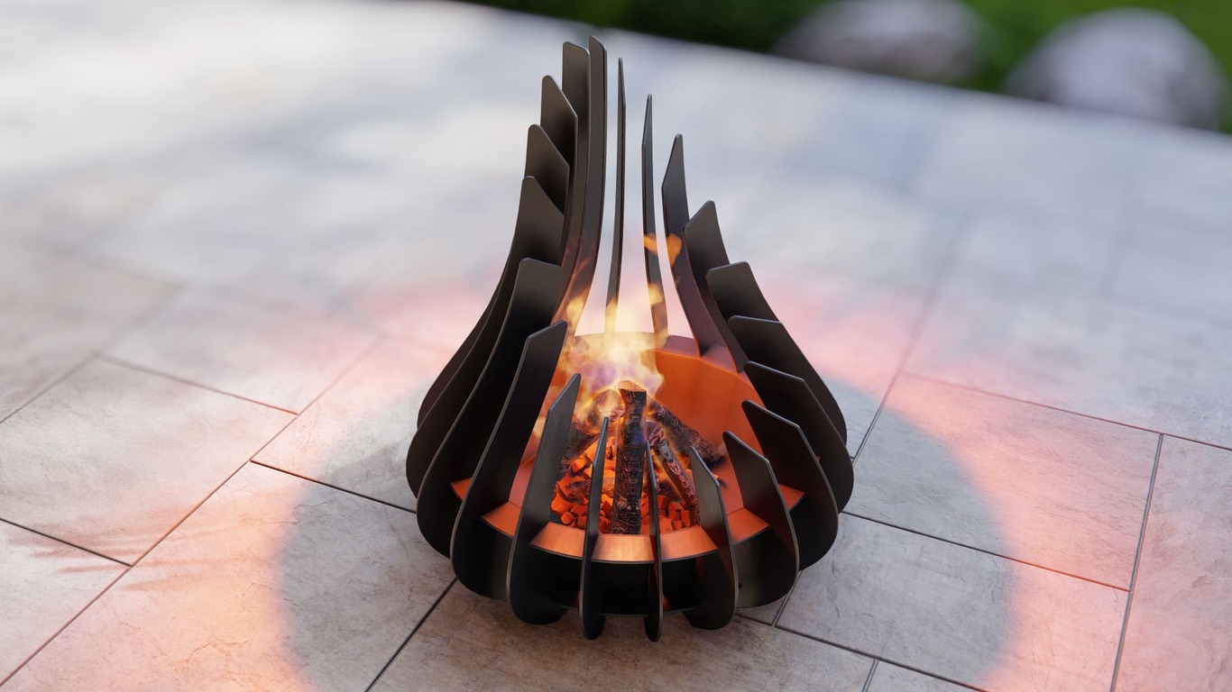 Drop Fire Pit V2. DXF, SVG files for plasma, laser cutting. Фото 8