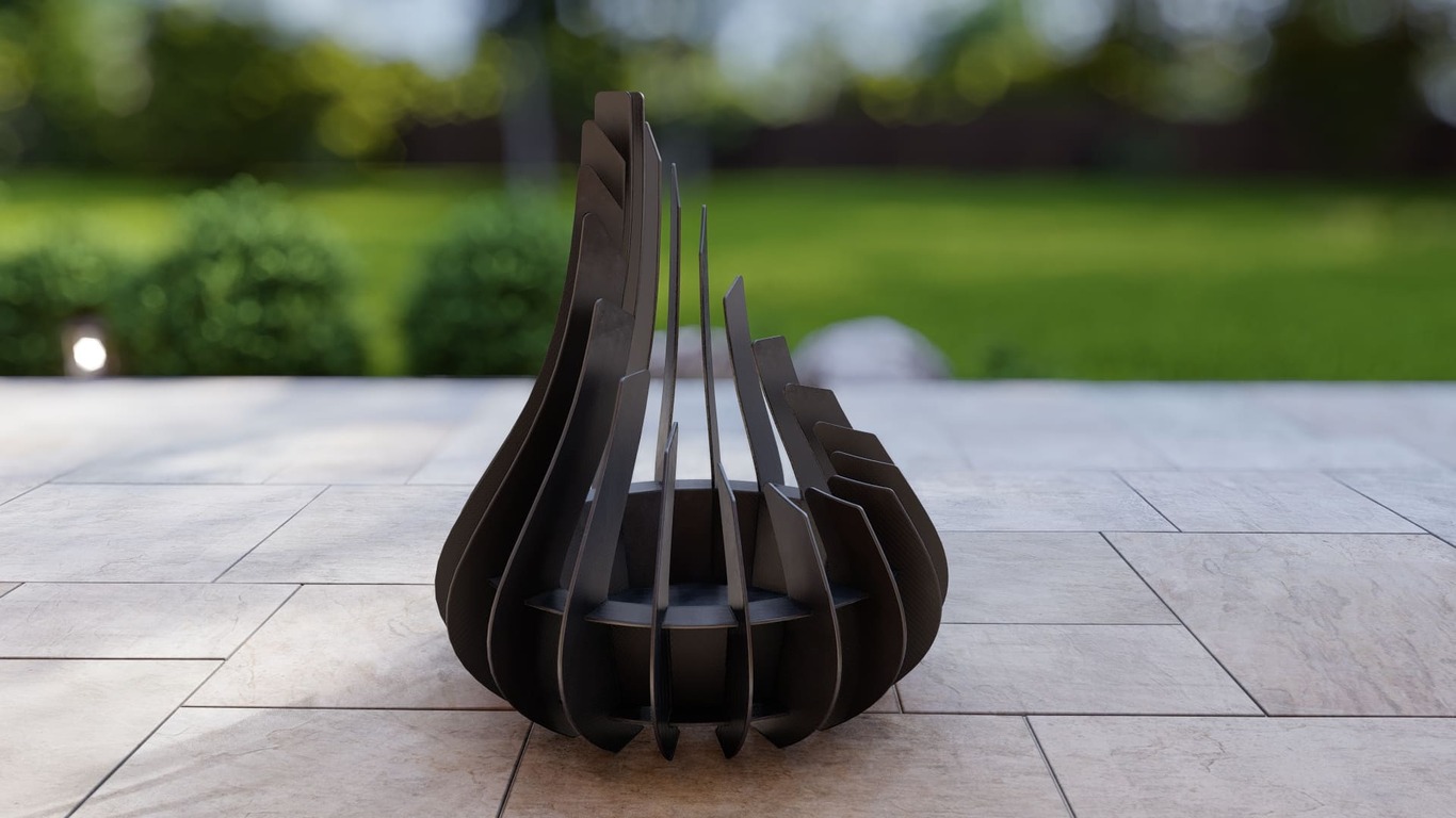 Drop Fire Pit V2. DXF, SVG files for plasma, laser cutting. Фото 9