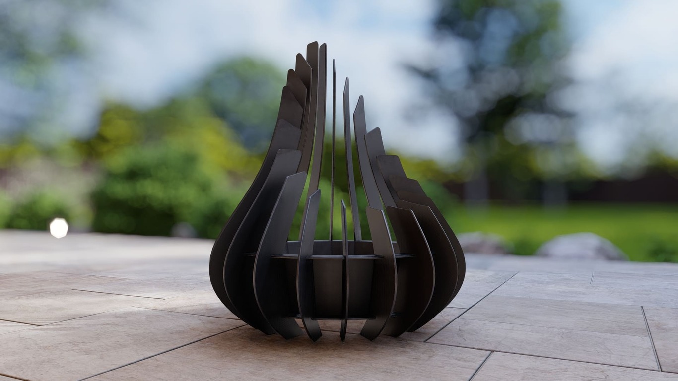 Drop Fire Pit V2. DXF, SVG files for plasma, laser cutting. Фото 11