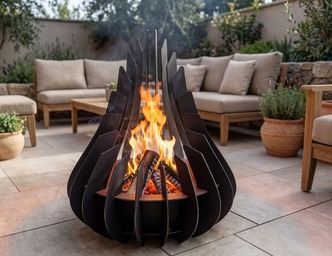 Drop Fire Pit V2. DXF, SVG files for plasma, laser cutting