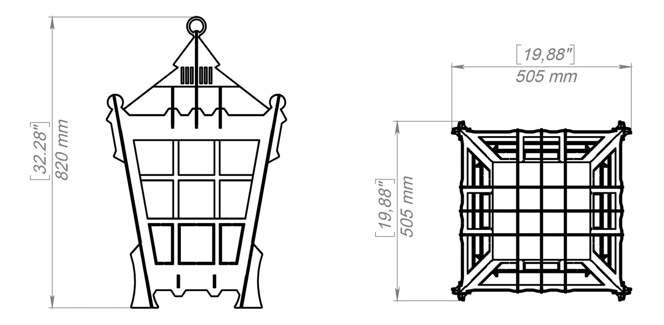 Braciere Lanterna. File DXF, SVG per taglio plasma, laser. Фото 14