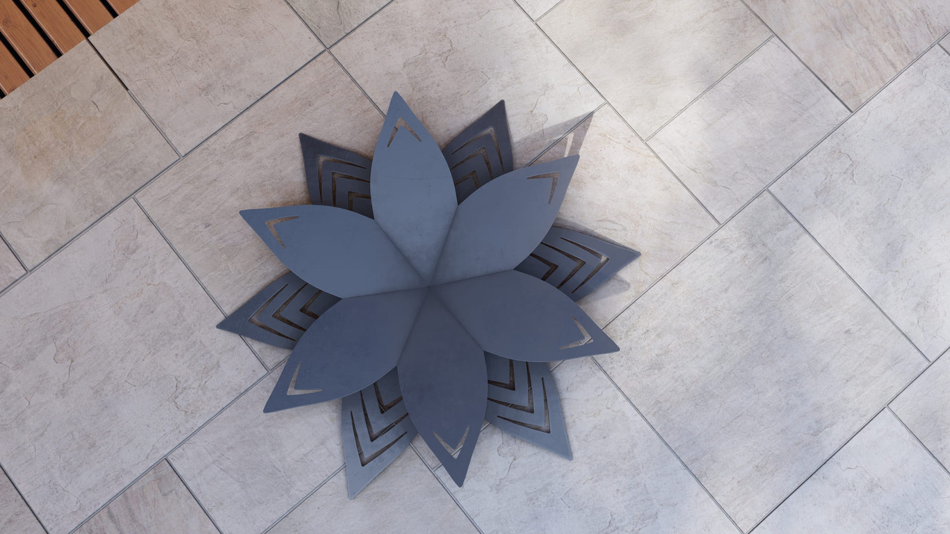 Brasero Flor. Archivos SVG y DXF para corte plasma y láser. Фото 11