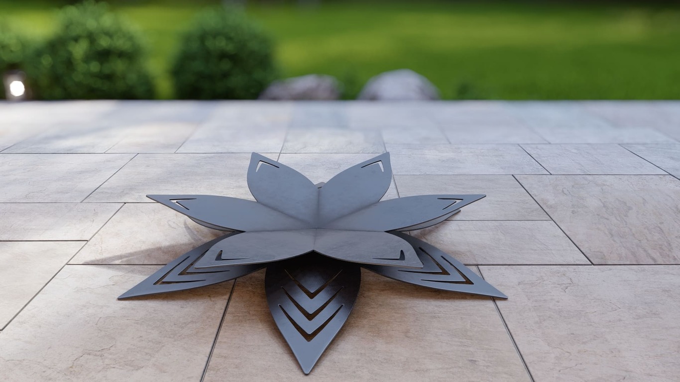 Brasero Flor. Archivos SVG y DXF para corte plasma y láser. Фото 9