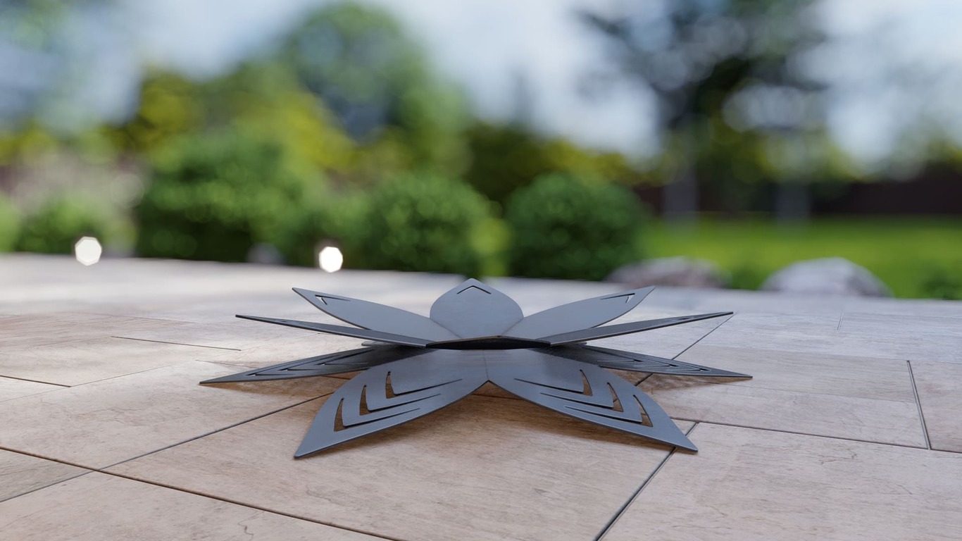 Brasero Flor. Archivos SVG y DXF para corte plasma y láser. Фото 10