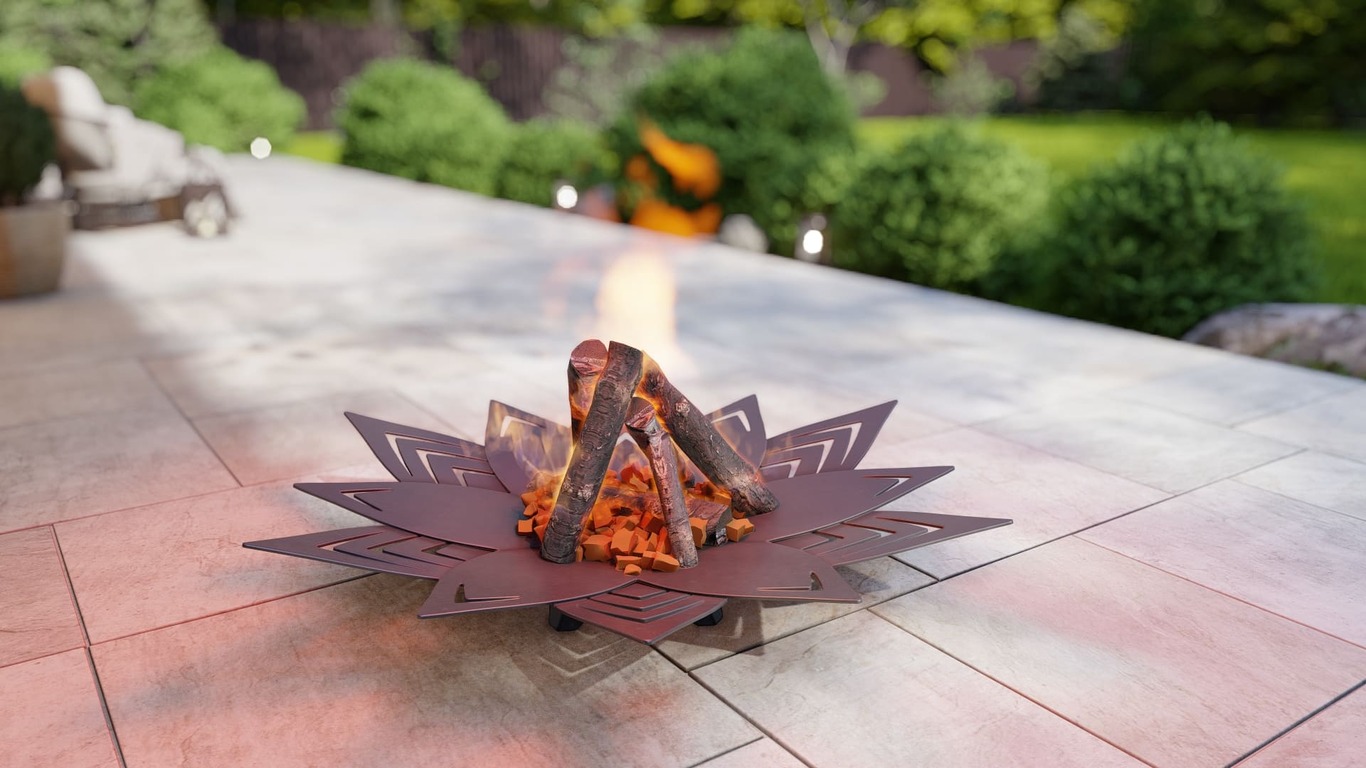 Brasero Fleurs V2. Fichiers DXF, SVG pour découpe plasma et laser. Фото 3