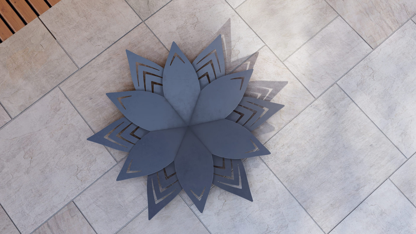 Brasero Fleurs V2. Fichiers DXF, SVG pour découpe plasma et laser. Фото 14