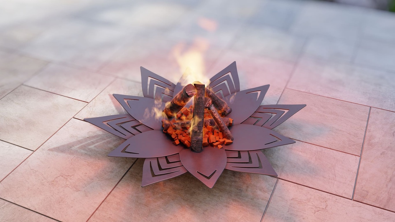Brasero Fleurs V2. Fichiers DXF, SVG pour découpe plasma et laser. Фото 9