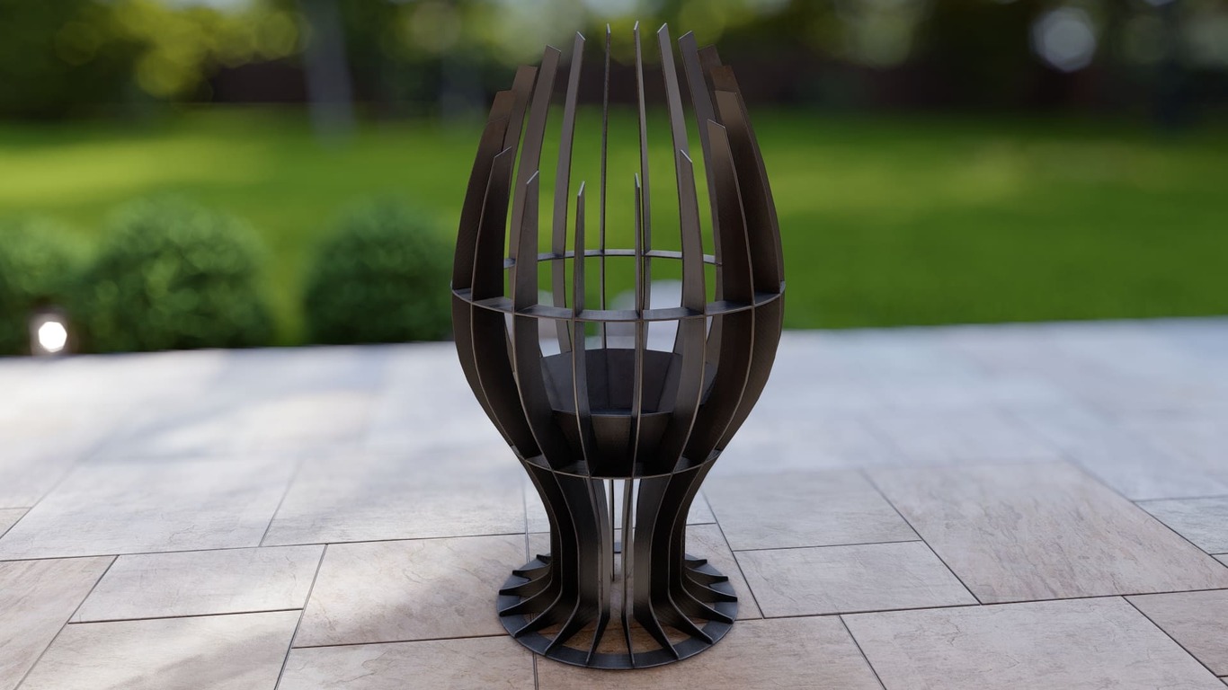 Goblet Fire Pit. DXF, SVG files for plasma, laser cutting. Фото 9
