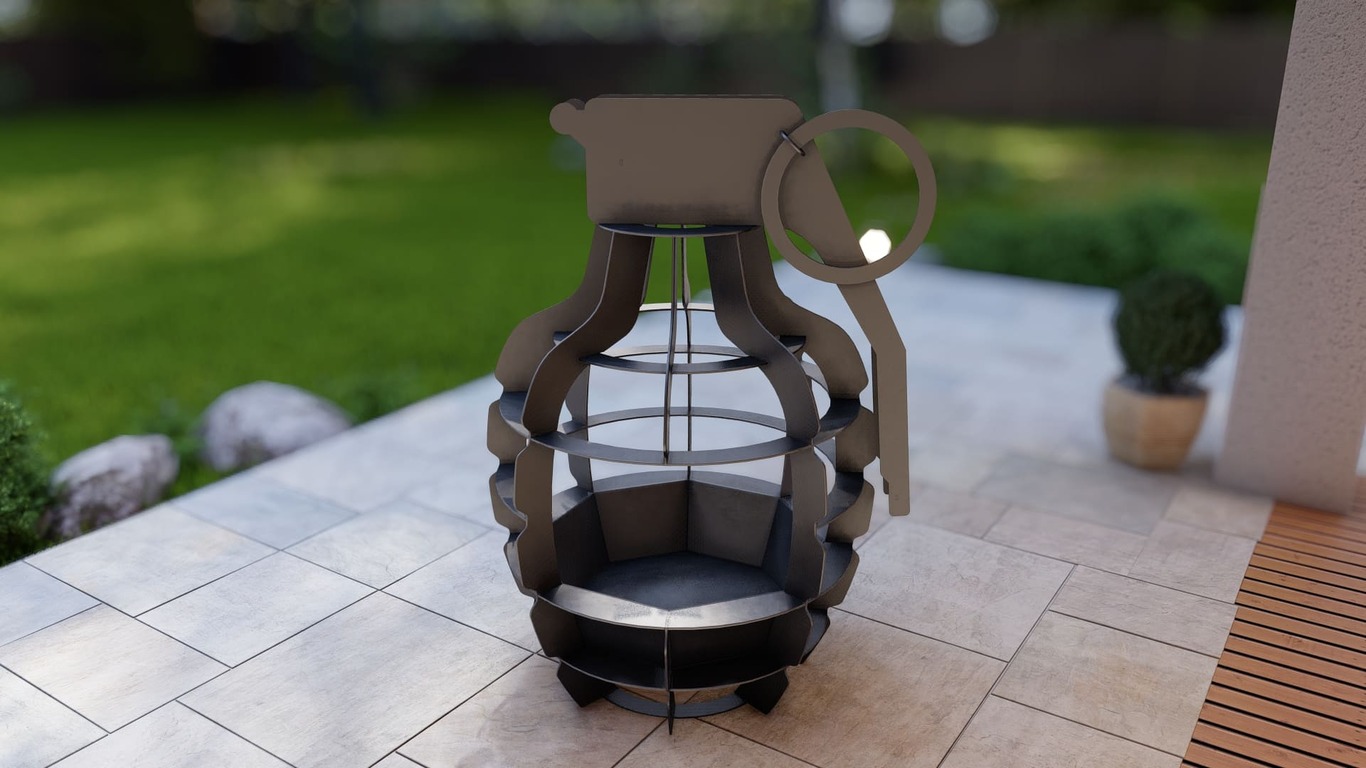 Lareira Externa Granada. Arquivos DXF e SVG para corte e plasma a laser. Фото 12