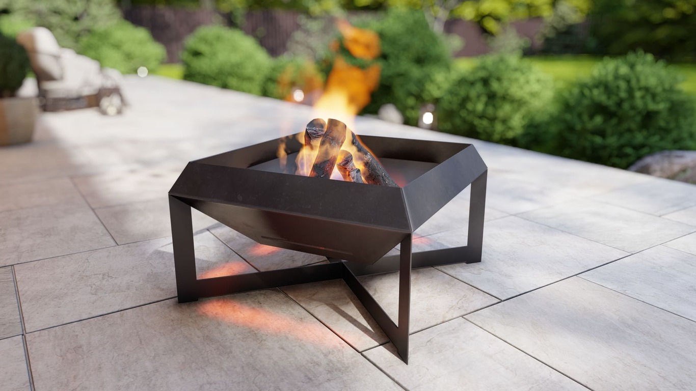 Square Fire Pit. DXF, SVG files for plasma, laser cutting. Фото 3