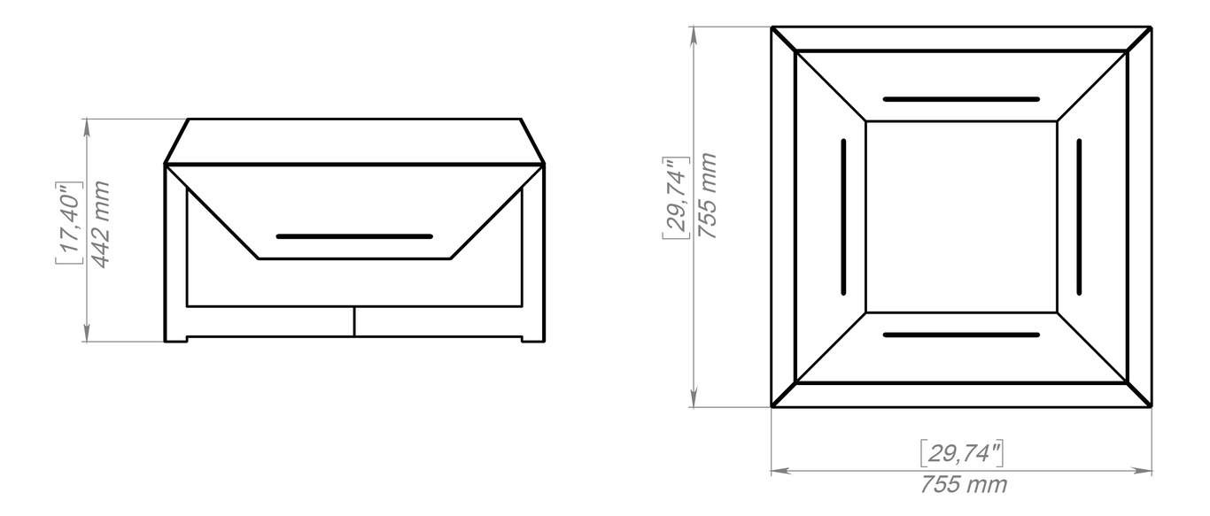 Square Fire Pit. DXF, SVG files for plasma, laser cutting. Фото 15
