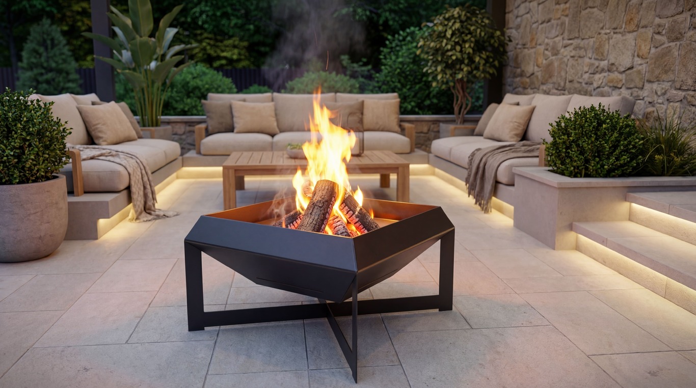 Square Fire Pit. DXF, SVG files for plasma, laser cutting. Фото 2