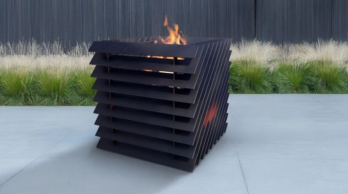 Smooth Cube Fire Pit. DXF, SVG files for plasma, laser cutting