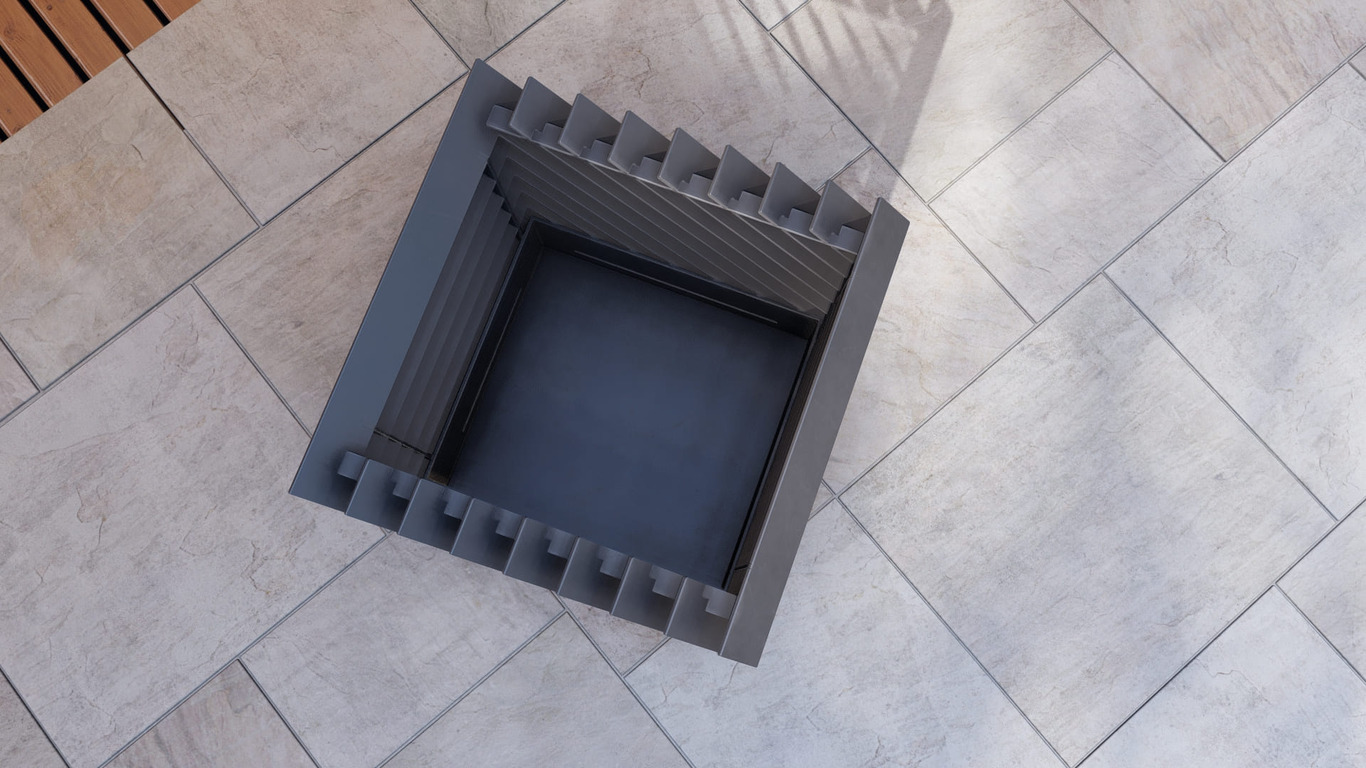 Smooth Cube Fire Pit. DXF, SVG files for plasma, laser cutting. Фото 13