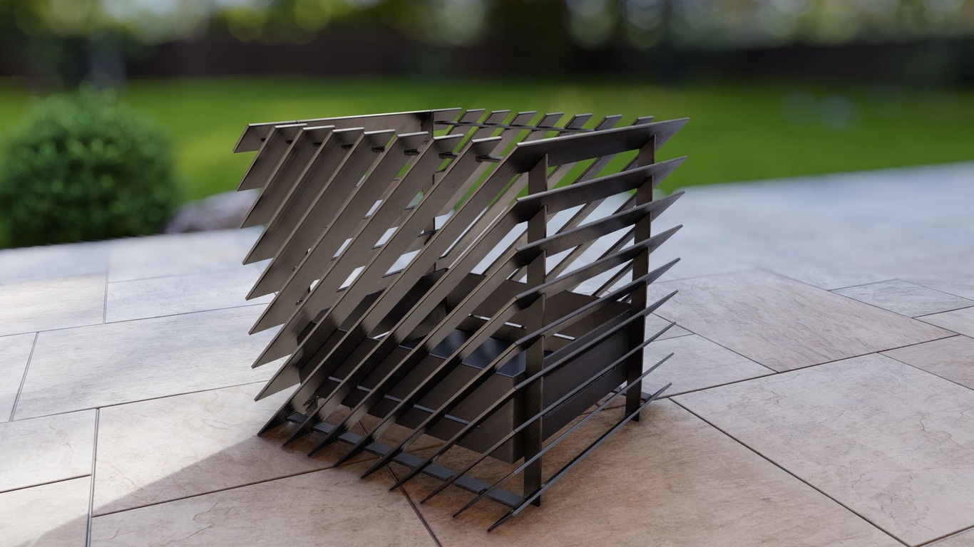 Smooth Cube Fire Pit. DXF, SVG files for plasma, laser cutting. Фото 10