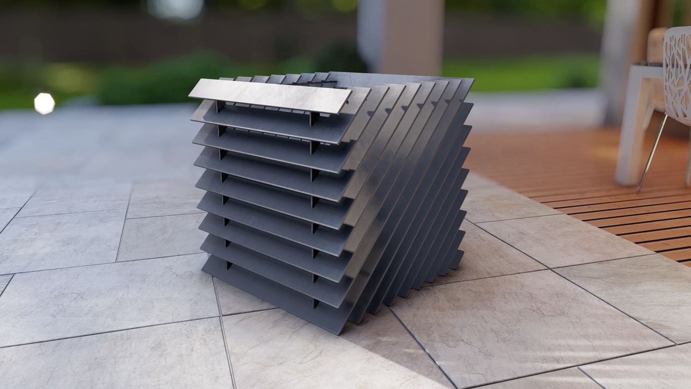 Smooth Cube Fire Pit. DXF, SVG files for plasma, laser cutting. Фото 12
