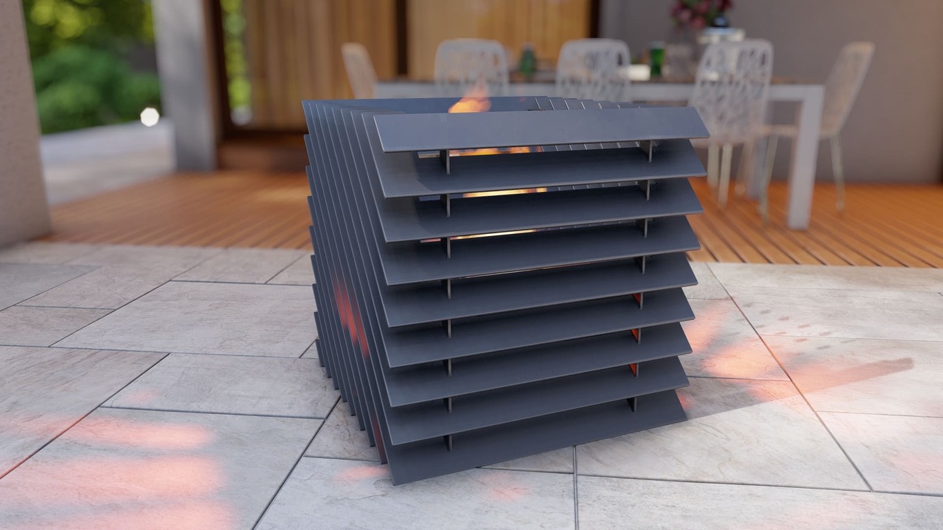 Smooth Cube Fire Pit. DXF, SVG files for plasma, laser cutting. Фото 7