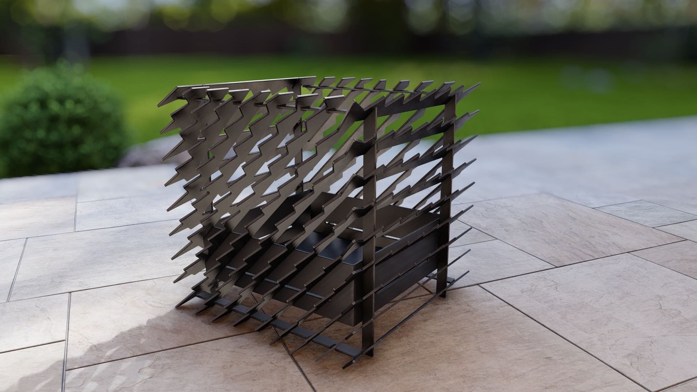 Thorn Cube Fire Pit. DXF, SVG files for plasma, laser cutting. Фото 11