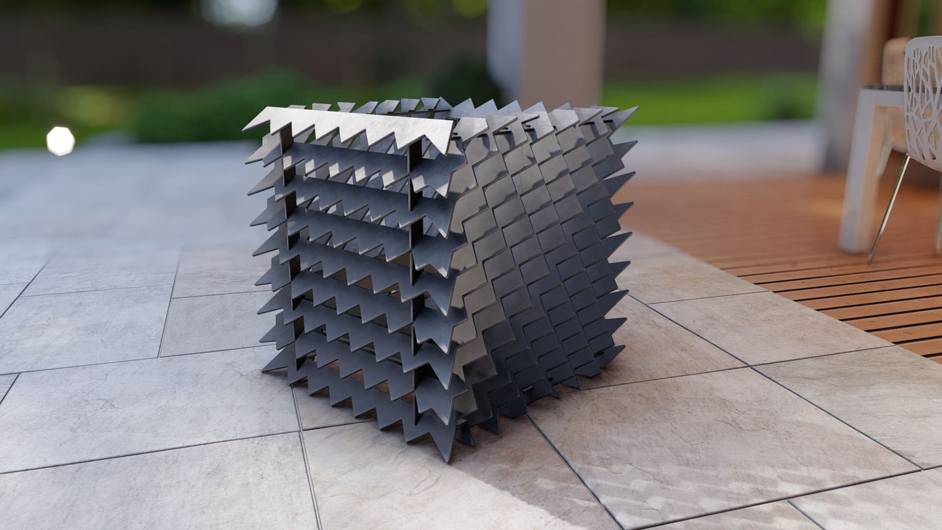 Thorn Cube Fire Pit. DXF, SVG files for plasma, laser cutting. Фото 12