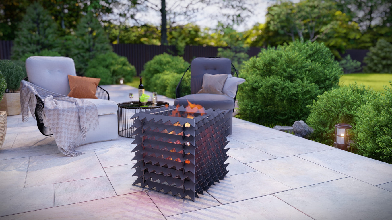 Thorn Cube Fire Pit. DXF, SVG files for plasma, laser cutting. Фото 3