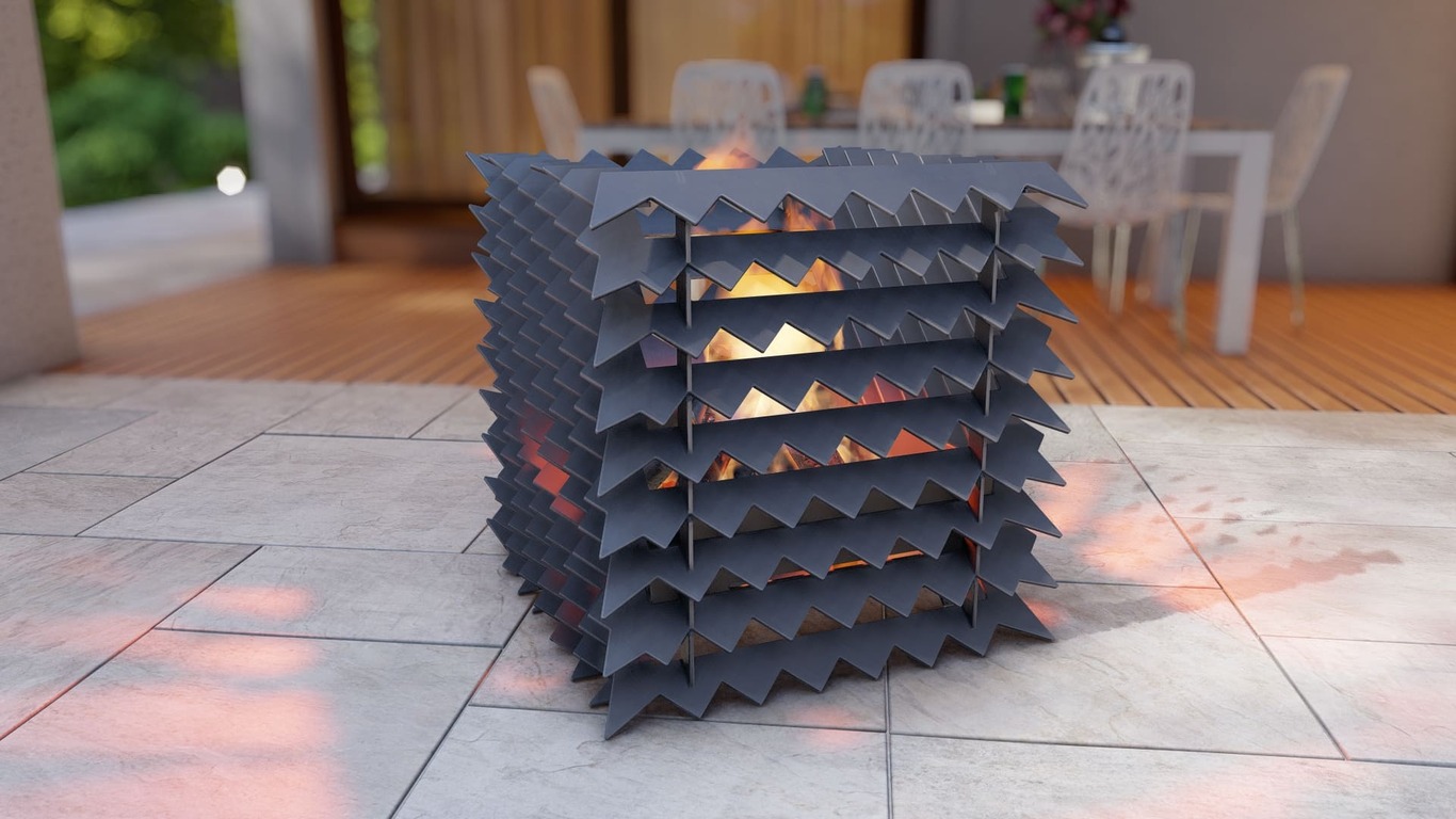Thorn Cube Fire Pit. DXF, SVG files for plasma, laser cutting. Фото 8