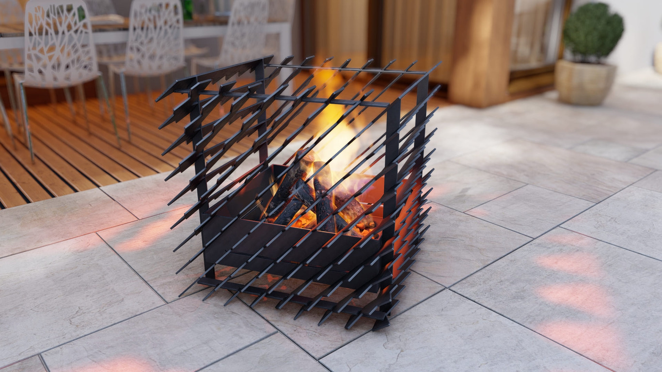 Thorn Cube Fire Pit. DXF, SVG files for plasma, laser cutting. Фото 6