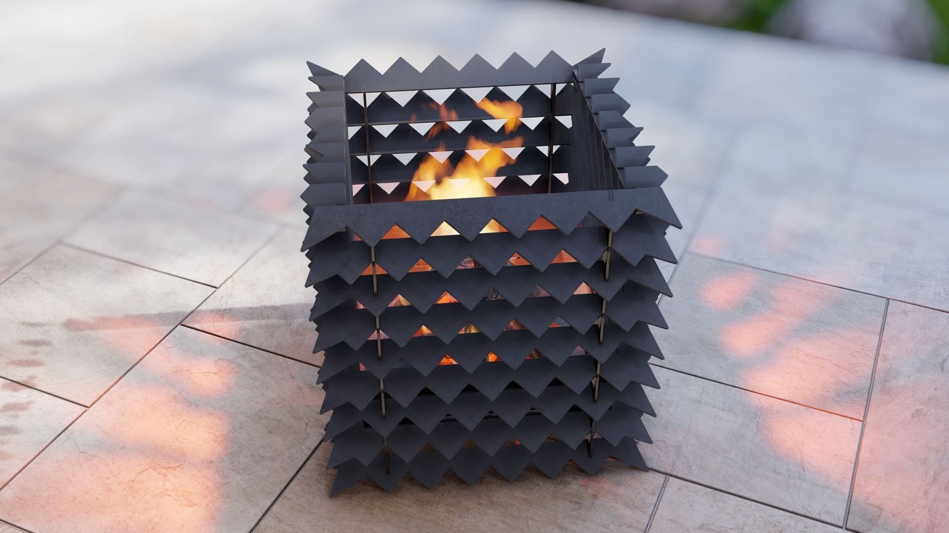 Thorn Cube Fire Pit. DXF, SVG files for plasma, laser cutting. Фото 7