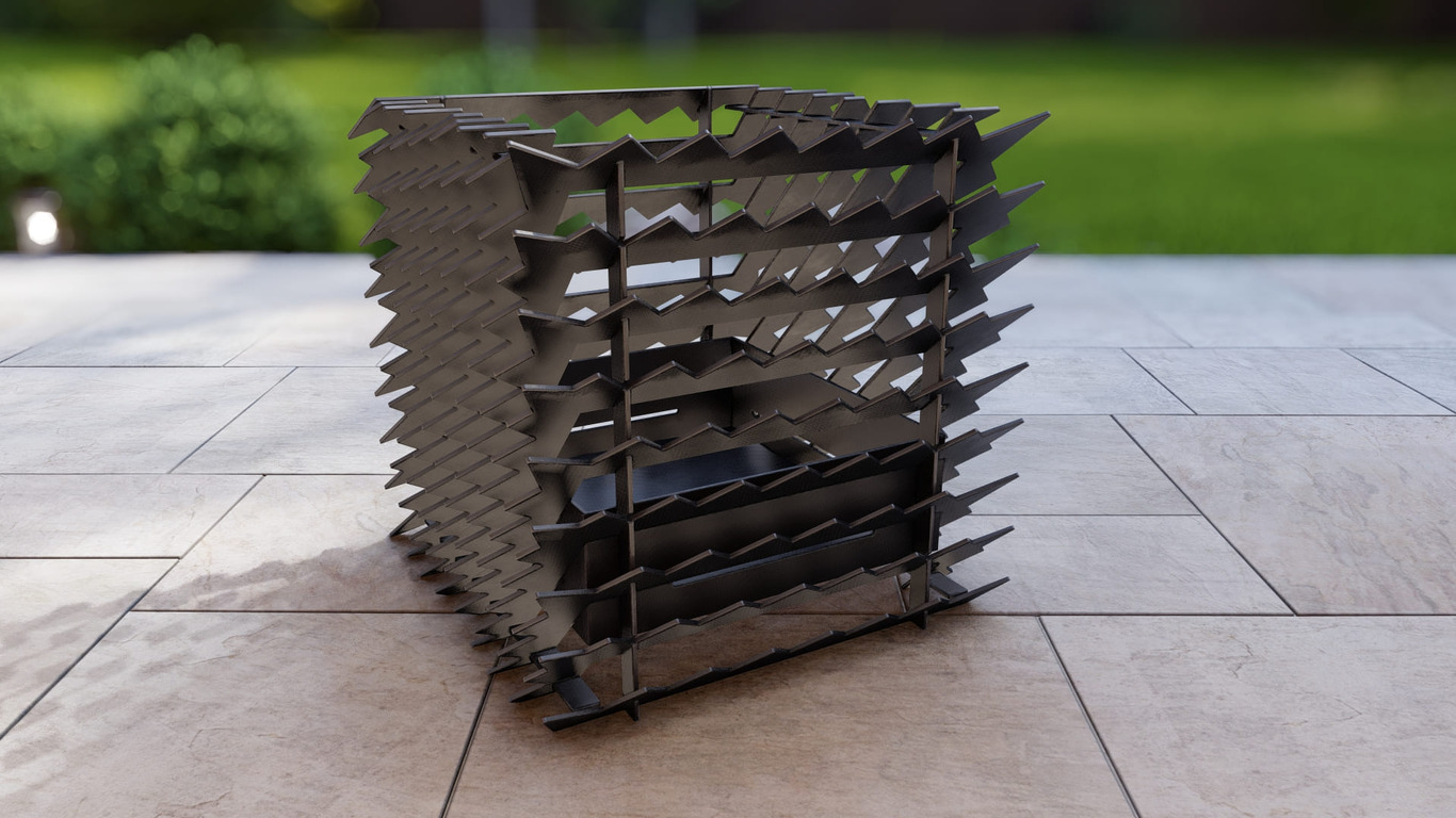 Thorn Cube Fire Pit. DXF, SVG files for plasma, laser cutting. Фото 9