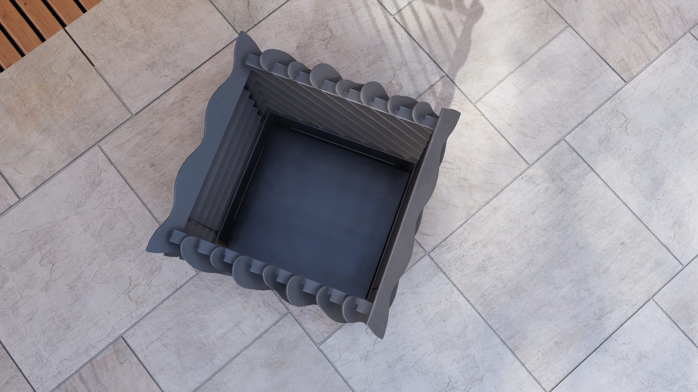 Wavy Cube Fire Pit. DXF, SVG files for plasma, laser cutting. Фото 13
