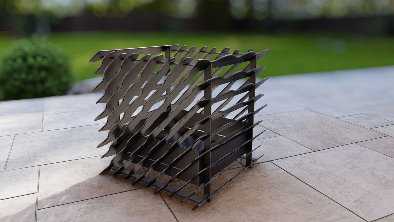 3-in-1 Cube Fire Pit. DXF, SVG files for plasma, laser cutting. Фото 14