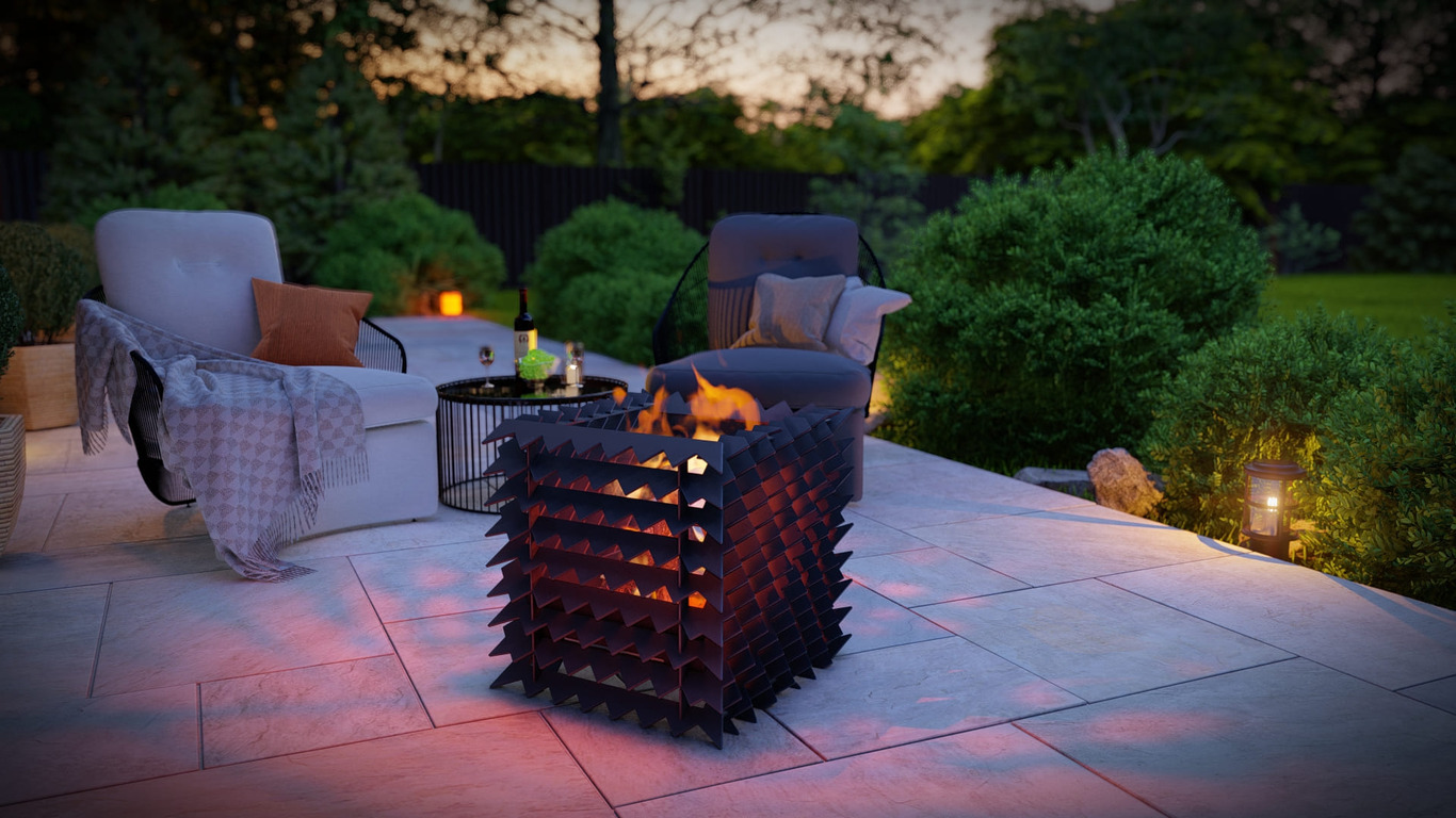 3-in-1 Cube Fire Pit. DXF, SVG files for plasma, laser cutting. Фото 7