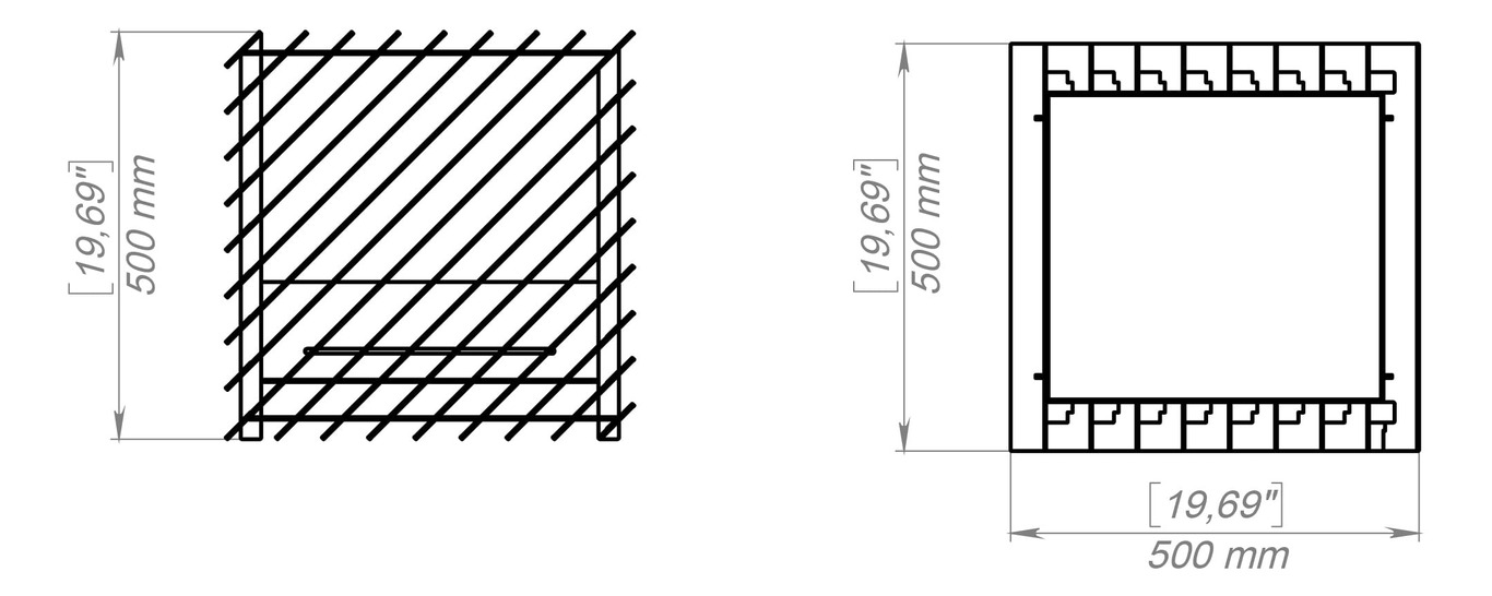3-in-1 Cube Fire Pit. DXF, SVG files for plasma, laser cutting. Фото 17