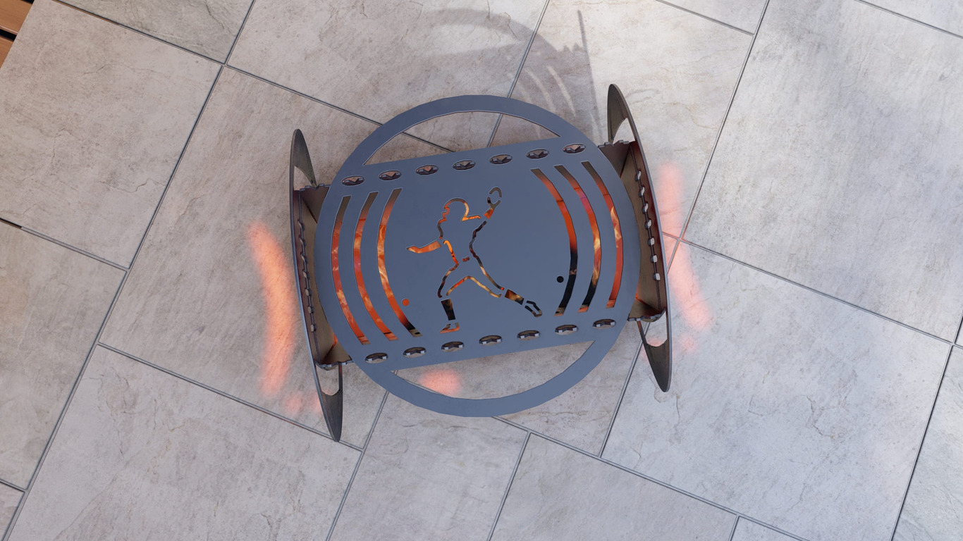 American Football Fire Pit Grill. DXF, SVG files for plasma, laser cutting. Portable BBQ for Camping. Фото 7
