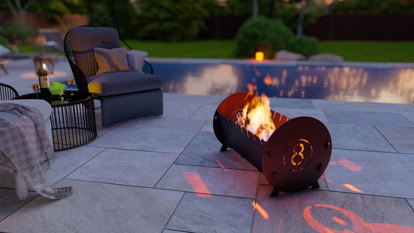 Billiards Fire Pit Grill. DXF, SVG files for plasma, laser cutting. Portable BBQ for Camping. Фото 5