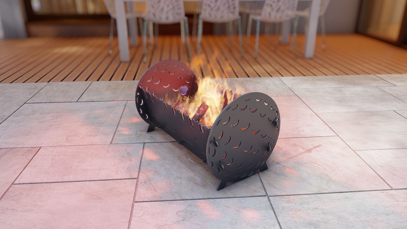 Golf Fire Pit Grill. DXF, SVG files for plasma, laser cutting. Portable BBQ for Camping. Фото 5
