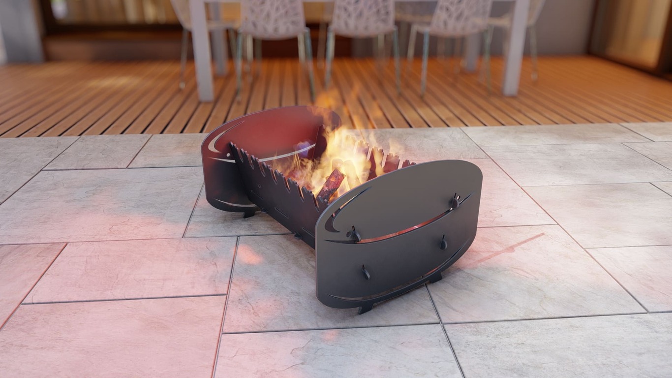 Hockey Fire Pit Grill. DXF, SVG files for plasma, laser cutting. Portable BBQ for Camping. Фото 5
