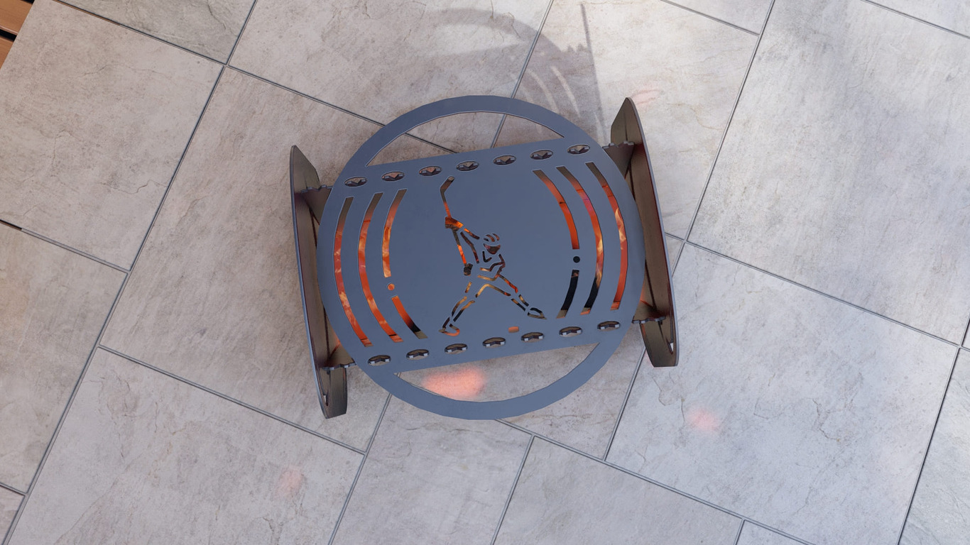 Hockey Fire Pit Grill. DXF, SVG files for plasma, laser cutting. Portable BBQ for Camping. Фото 7