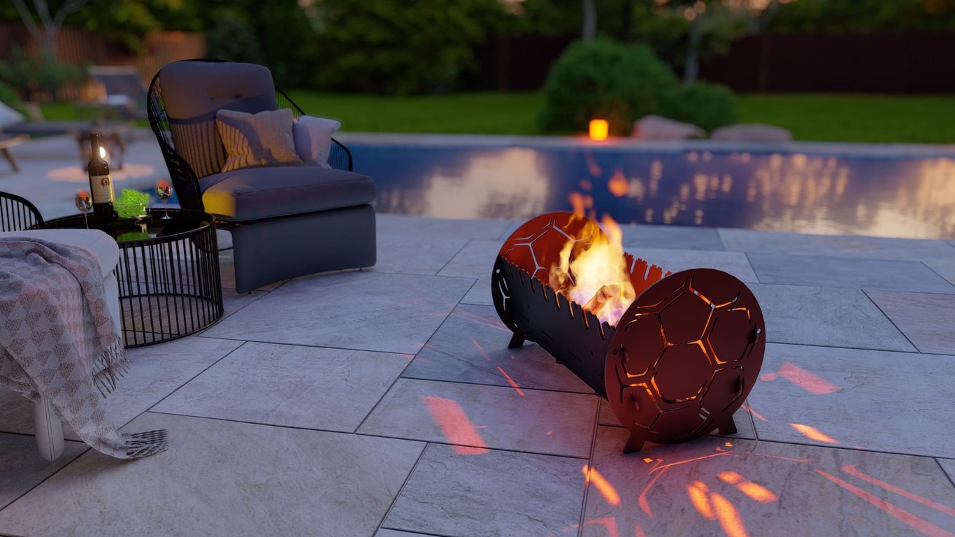 Soccer Fire Pit Grill. DXF, SVG files for plasma, laser cutting. Portable BBQ for Camping. Фото 4