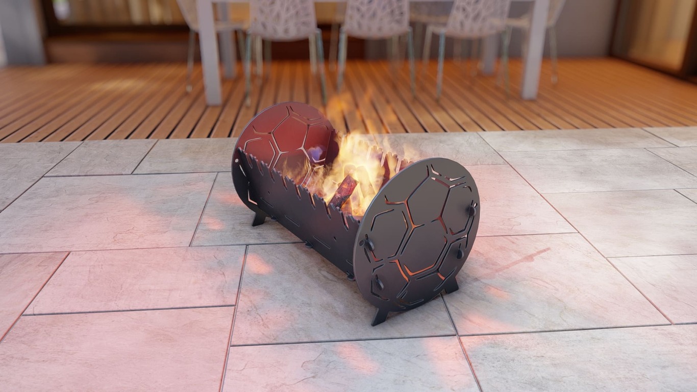 Soccer Fire Pit Grill. DXF, SVG files for plasma, laser cutting. Portable BBQ for Camping. Фото 5