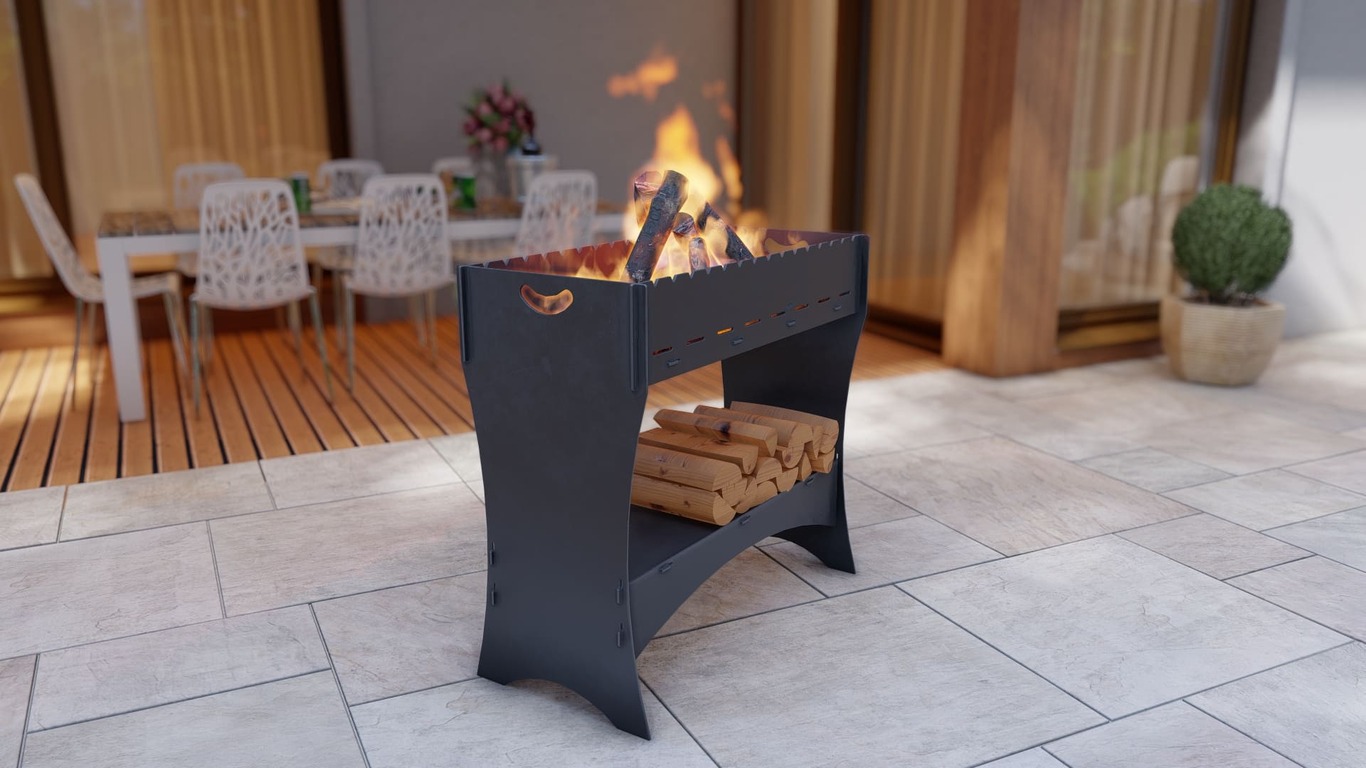 Brazier for Kebab. DXF, SVG files for plasma, laser cutting. Collapsible Mangal. Фото 6