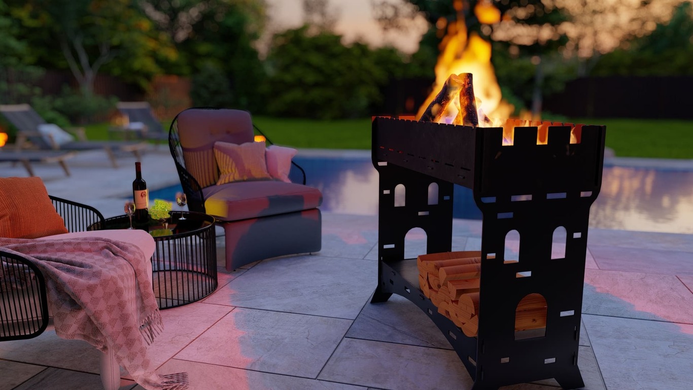 Brazier Tower for Kebab. DXF, SVG files for plasma, laser cutting. Collapsible Mangal. Фото 4