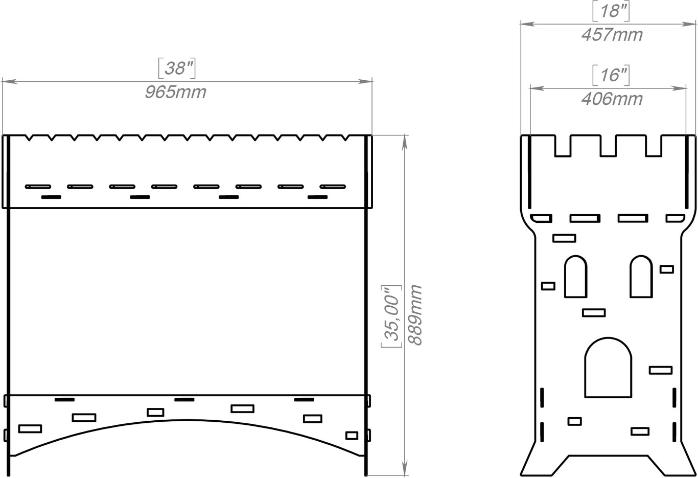 Brazier Tower for Kebab. DXF, SVG files for plasma, laser cutting. Collapsible Mangal. Фото 14