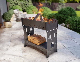 Brazier Tower for Kebab. DXF, SVG files for plasma, laser cutting. Collapsible Mangal