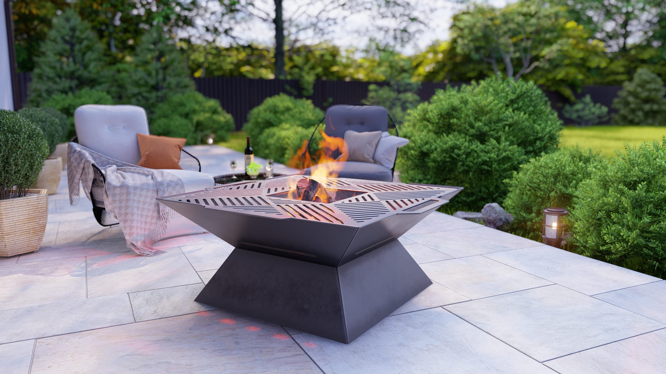 Square Weld Fire Pit Grill. DXF, SVG files for plasma, laser cutting. Outdoor Barbecue. Фото 2
