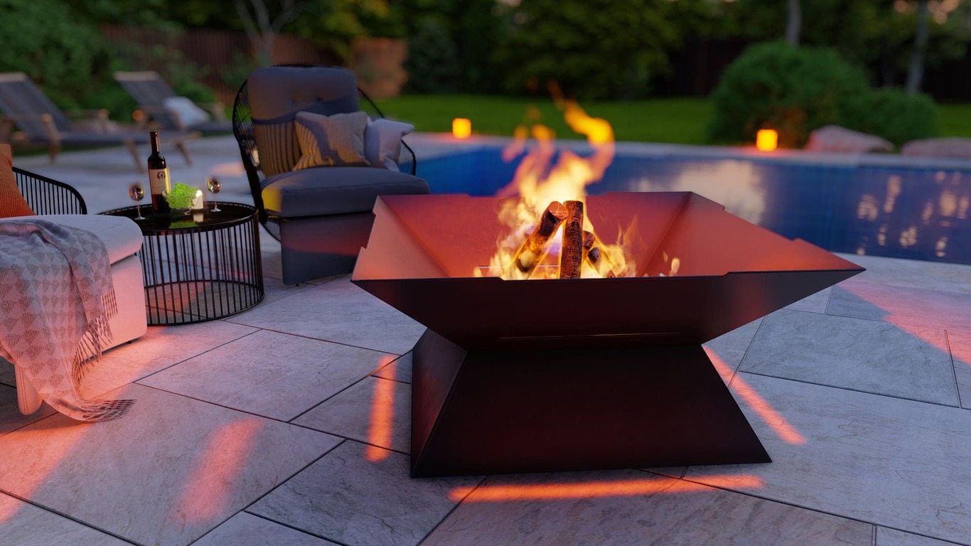 Square Weld Fire Pit Grill. DXF, SVG files for plasma, laser cutting. Outdoor Barbecue. Фото 4