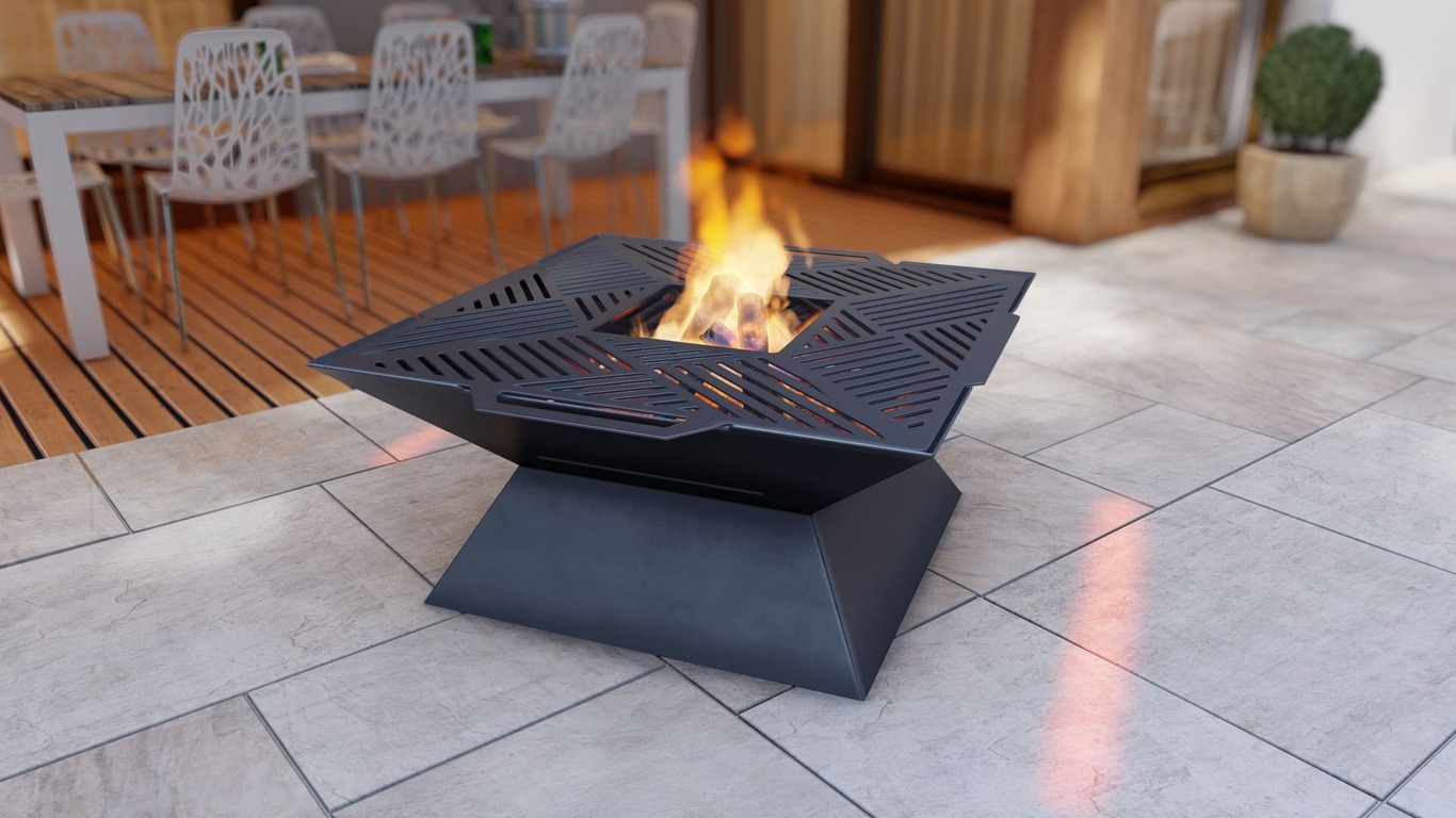 Square Weld Fire Pit Grill. DXF, SVG files for plasma, laser cutting. Outdoor Barbecue. Фото 5